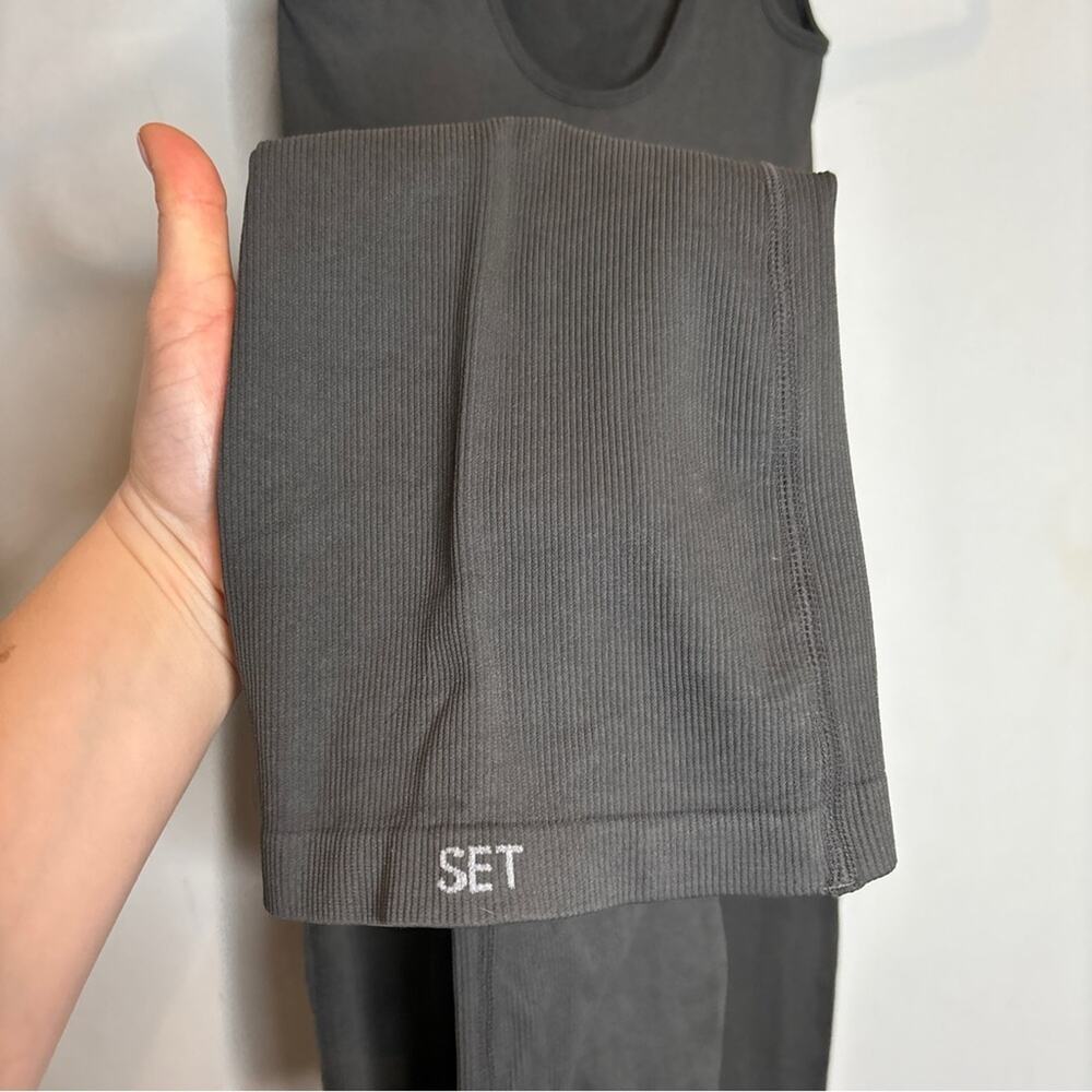 Set Active Ribbed Flare Leg Jumpsuit - Picture 7 of 9